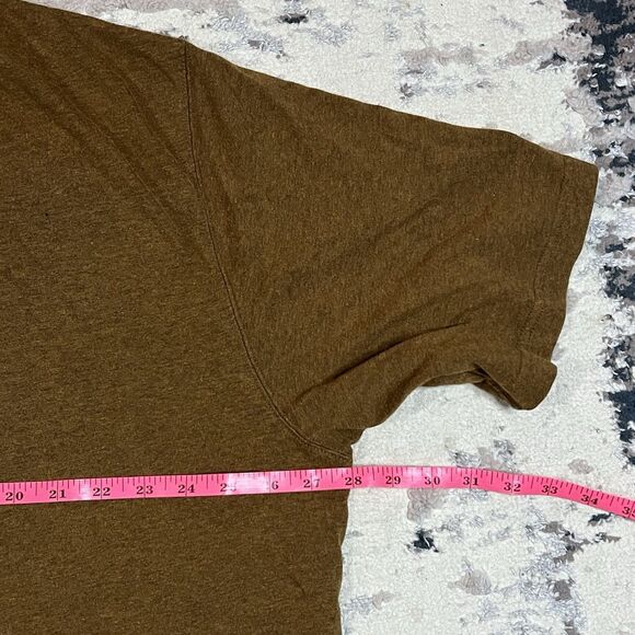 Carhartt Shirt Mens 2XLT Brown Pocket Crewneck Heavyweight Work Loose Fit K87 - Picture 6 of 7